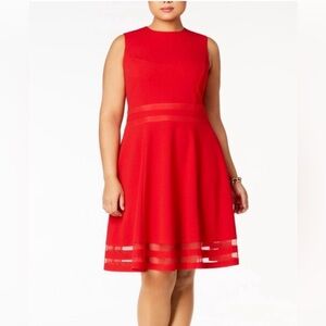 Coral Calvin Klein Dress Size 22W Pus Size